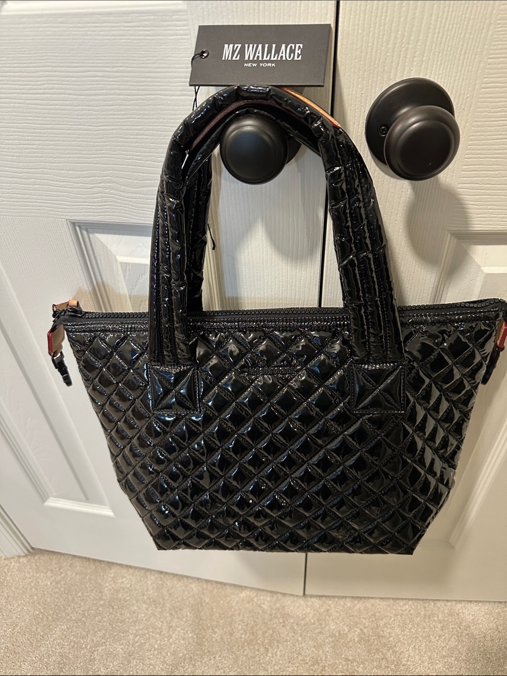 MZ Wallace Medium Sutton Black Lacquer NWT